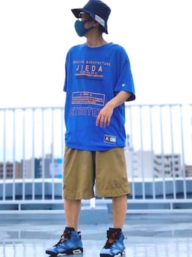 「A-COLD-WALL*（アコールドウォール）のアイテム（帽子）」を使った、HMさん（メンズ・175cm）の夏コーディネート