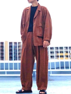 「FREAK'S STORE（フリークスストア）のアイテム（テーラードジャケット）」を使った、HMさん（メンズ・175cm）の夏コーディネート