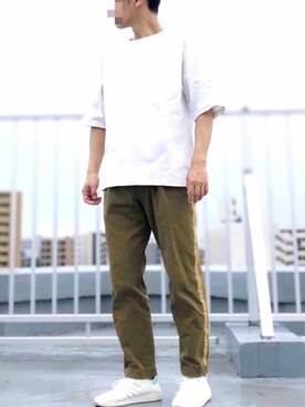「EN ROUTE（アンルート）のアイテム（Tシャツ/カットソー）」を使った、HMさん（メンズ・175cm）の夏コーディネート