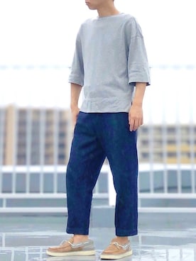 「AILE（エール）のアイテム」を使った、HMさん（メンズ・175cm）の秋コーディネート