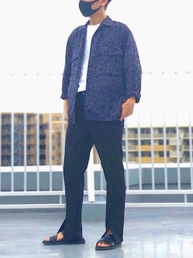 「L.H.P Private Brand（エルエイチピープライベートブランド）のアイテム（パンツ）」を使った、HMさん（メンズ・175cm）の秋コーディネート