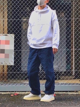 「EN ROUTE（アンルート）のアイテム（パーカー）」を使った、HMさん（メンズ・175cm）の秋コーディネート