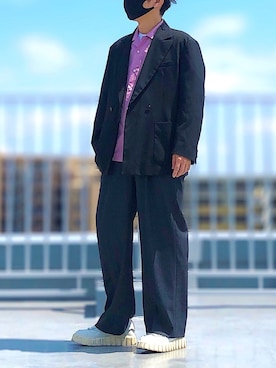 「ADAM ET ROPE'（アダムエロペ）のアイテム（テーラードジャケット）」を使った、HMさん（メンズ・175cm）の春コーディネート