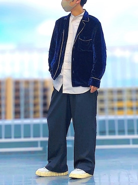 「MAISON FLANEUR（メゾンフラネウール）のアイテム」を使った、HMさん（メンズ・175cm）の春コーディネート