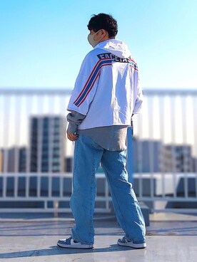 「FACETASM（ファセッタズム）のアイテム（パーカー）」を使った、HMさん（メンズ・175cm）の春コーディネート