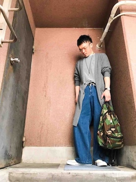 「FREAK'S STORE（フリークスストア）のFREDRIK PACKERS/フレドリックパッカーズ 別注500D DAY PACK （バックパック/リュック）」を使った、Felix さん（メンズ・178cm）の春コーディネート