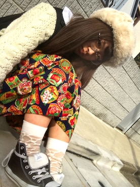 「Nile PERCH（ナイルパーチ）のアイテム（トップス）」を使った、ちびくらぁ えみりぃさん（レディース・148cm）の春コーディネート