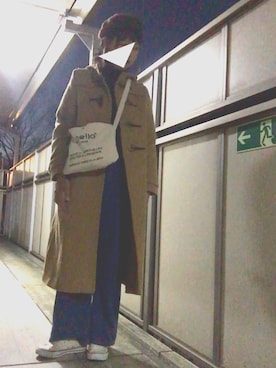 「アイテム（ダッフルコート）」を使った、しいたけさん（レディース・165cm）の冬コーディネート