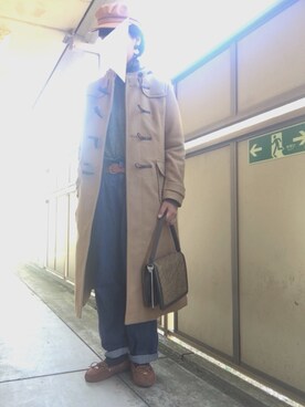 「earth music&ecology（アースミュージックアンドエコロジー）のアイテム（ダッフルコート）」を使った、しいたけさん（レディース・165cm）の冬コーディネート