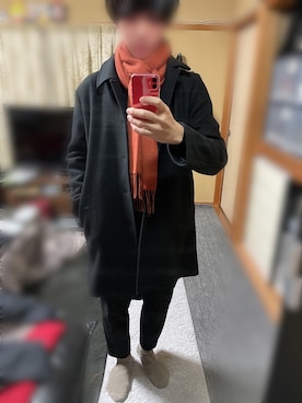 「JOURNAL STANDARD（ジャーナルスタンダード）のアイテム（ステンカラーコート）」を使った、HALさん（メンズ・165cm）の冬コーディネート