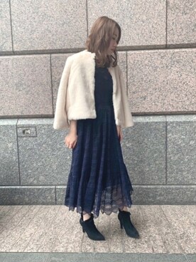 mioさん（レディース・161cm）の冬コーディネート