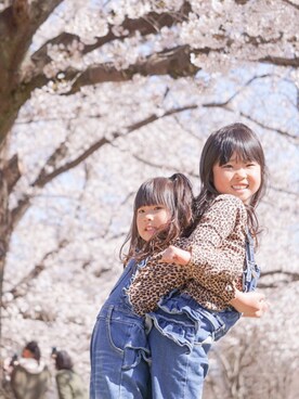 「next（next）のアイテム（Tシャツ/カットソー、ブラウン系）」を使った、ne♡suさん（レディース・120cm）の春コーディネート