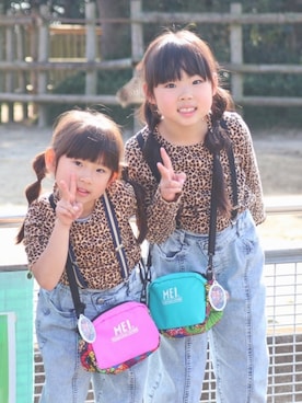 「next（next）のアイテム（Tシャツ/カットソー、ブラウン系）」を使った、ne♡suさん（レディース・120cm）の春コーディネート