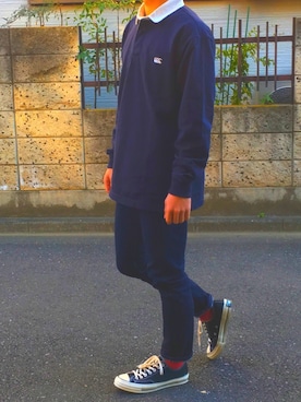 「アイテム（ジャージ）」を使った、アポロンさん（メンズ・167cm・10代）の冬コーディネート