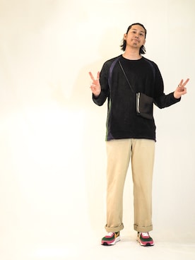 「THING FABRICS（シングファブリックス）のアイテム」を使った、Kaiさん（メンズ・182cm）の秋コーディネート