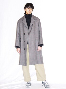 AURALEE 19AW/DOUBLE FACE CHECK COAT