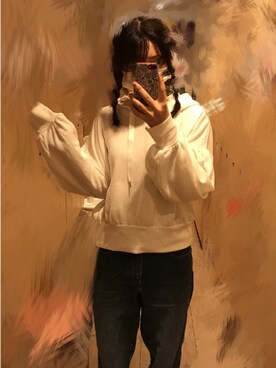 「a.g.plus（エージープラス）のアイテム（トップス）」を使った、りんさん（レディース・159cm）の冬コーディネート