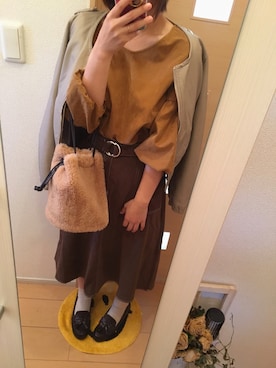 「アイテム（ブルゾン）」を使った、chao..さん（レディース・158cm・30代）の秋コーディネート