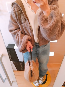 「アイテム（ブルゾン）」を使った、chao..さん（レディース・158cm・30代）の秋コーディネート