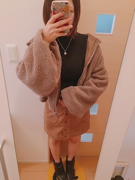 「アイテム（ブーティ）」を使った、chao..さん（レディース・158cm・30代）の秋コーディネート