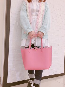 「flower」｜「アイテム（シャツワンピース）」を使った、Chinamiさん（レディース・165cm）の春コーディネート