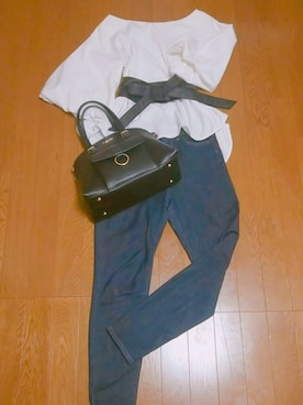 「& chouette（アンドシュエット）のアイテム（ボストンバッグ）」を使った、Chinamiさん（レディース・162cm）の夏コーディネート