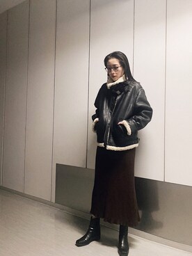 ワンピースを使った フライトジャケット のレディース人気ファッションコーディネート ユーザー ショップスタッフ Wear