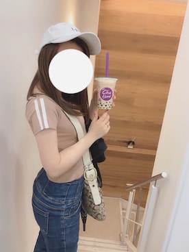 「Lucien Pellat-Finet（ルシアンペラフィネ）のアイテム（帽子）」を使った、mさん（レディース・147cm）の夏コーディネート
