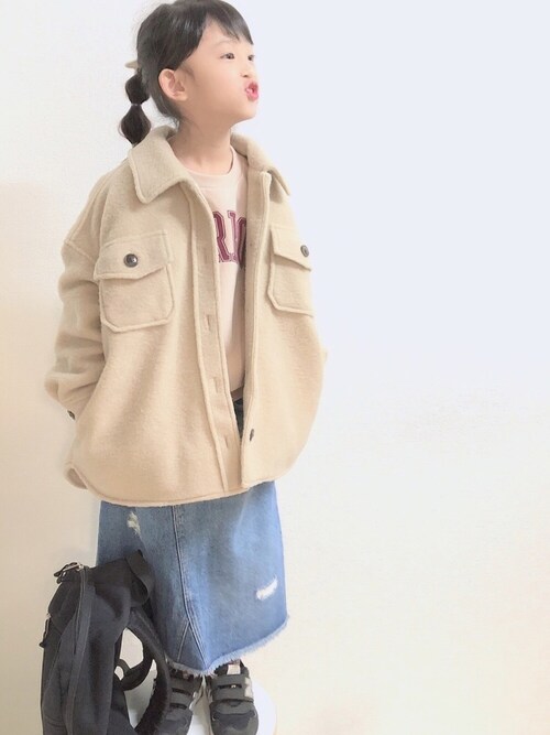 Riitaro Zara Kidsのデニムスカートを使ったコーディネート Wear
