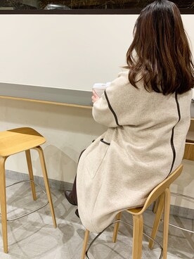 「INGNI（イング）のアイテム（ジャケット/アウター、ベージュ系）」を使った、nice to meet youさん（149cm）の冬コーディネート