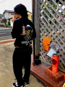 「東洋エンタープライズ（トーヨーエンタープライズ）のアイテム（トップス）」を使った、takeさん（メンズ・175cm）の夏コーディネート
