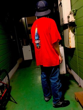 「N.HOOLYWOOD（N.ハリウッド）のアイテム（帽子）」を使った、takeさん（メンズ・175cm）の夏コーディネート