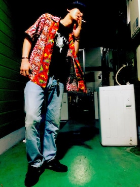 「N.HOOLYWOOD（N.ハリウッド）のアイテム（帽子）」を使った、takeさん（メンズ・175cm）の夏コーディネート