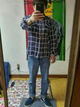 「アイテム（スリッポン、その他）」を使った、monntaさん（メンズ・168cm）の夏コーディネート