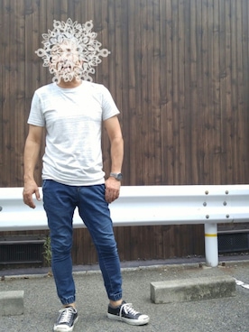 「21MEN（トゥエンティーワンメン）のアイテム」を使った、monntaさん（メンズ・168cm）の夏コーディネート