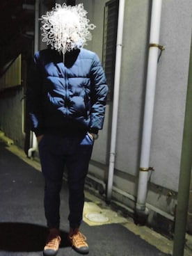 「21MEN（トゥエンティーワンメン）のアイテム」を使った、monntaさん（メンズ・168cm）の冬コーディネート