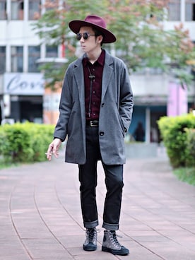 「Recovery（リカバリー）のアイテム」を使った、Nineさん（メンズ・175cm）の秋コーディネート