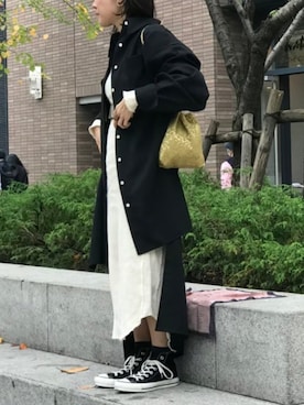 「アイテム（サスペンダー）」を使った、Annaさん（レディース・153cm）の春コーディネート
