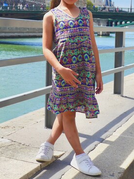 「UNKNOWN.（アンノウン）のアイテム（ワンピース/ドレス）」を使った、MOCCIさん（キッズ・120cm）の秋コーディネート