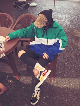 「オールドスクール」｜「アイテム（その他アウター）」を使った、 Rikuさん（メンズ・162cm）の春コーディネート