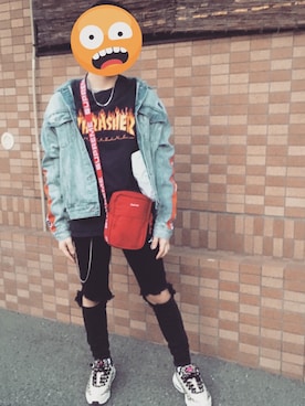 「airmax」｜「アイテム（ジャケット/アウター）」を使った、 Rikuさん（メンズ・162cm）の春コーディネート