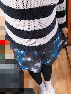 「タイツ×靴下」｜「アイテム（スカート）」を使った、りつさん（レディース・166cm）の冬コーディネート