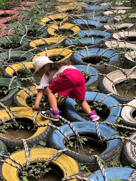 御坊茶魔美さん（キッズ・90cm）の夏コーディネート