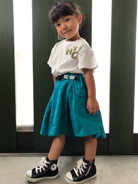 御坊茶魔美さん（キッズ・100cm）の夏コーディネート