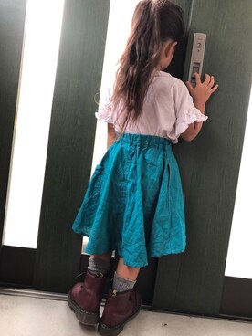 御坊茶魔美さん（キッズ・100cm）の秋コーディネート