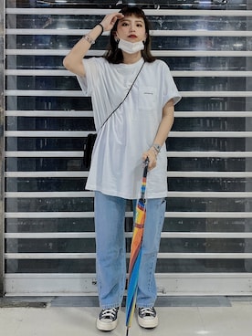 「Balanciagaのアイテム」を使った、Aさん（レディース・159cm）の秋コーディネート