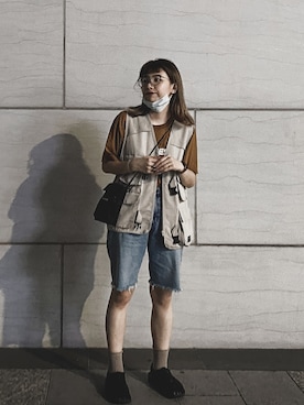 「Balanciagaのアイテム」を使った、Aさん（レディース・159cm）の冬コーディネート