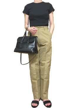 「THE SHINZONE（ザ　シンゾーン）のハイウエストチノパンツ（チノパンツ）」を使った、ペリさん（レディース・165cm）の夏コーディネート