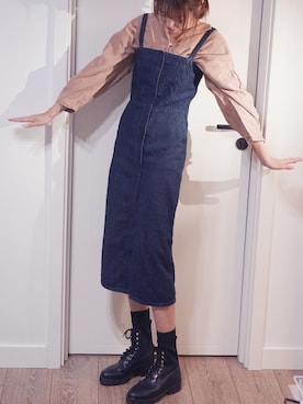 「KATIE JUDITHのアイテム」を使った、MI CHANさん（レディース・165cm）の冬コーディネート