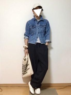 「NOISE MAKER（ノイズメーカー）のアイテム（スラックス）」を使った、STさん（メンズ・169cm）の春コーディネート